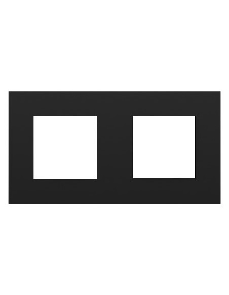 Marco doble Efapel 45920 T PM Quadro 45 negro mate