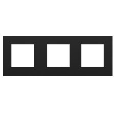 Marco 3 elementos Efapel 45930 T PM Quadro 45 negro mate