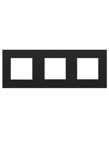 Marco 3 elementos Efapel 45930 T PM Quadro 45 negro mate