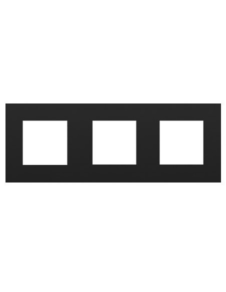 Marco 3 elementos Efapel 45930 T PM Quadro 45 negro mate