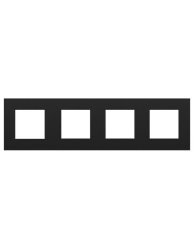 Marco 4 elementos Efapel 45940 T PM Quadro 45 negro mate