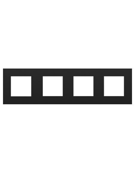 Marco 4 elementos Efapel 45940 T PM Quadro 45 negro mate