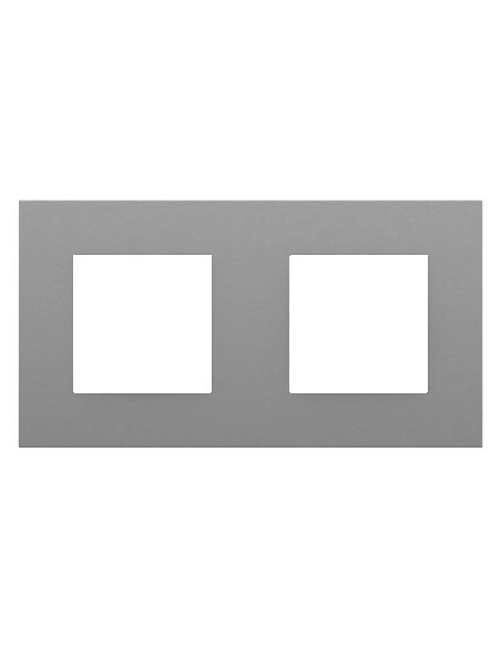 Marco doble Efapel 45920 T AL Quadro 45 color aluminio