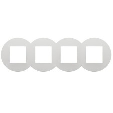 Marco cuádruple SV Efapel 43940 T BR Quadro 45 color blanco