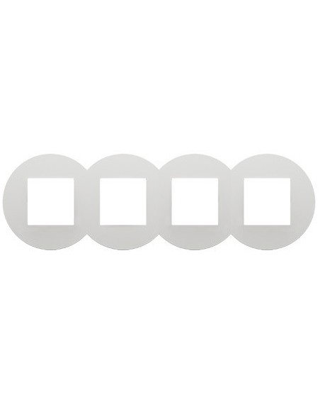 Marco cuádruple SV Efapel 43940 T BR Quadro 45 color blanco