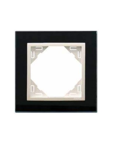 Marco 1 elemento Efapel 90910 TEG Logus 90 cristal negro hielo