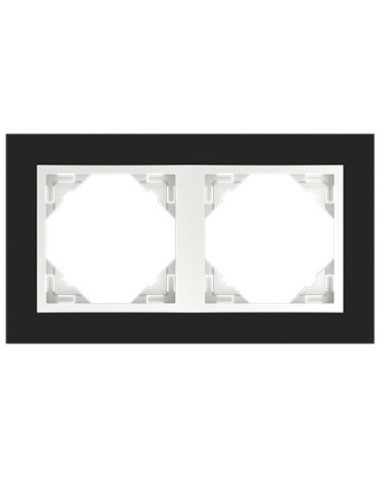 Marco 2 elementos Efapel 90920 TEG Logus 90 cristal negro hielo