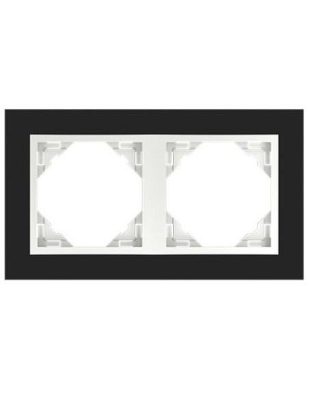 Marco 2 elementos Efapel 90920 TEG Logus 90 cristal negro hielo