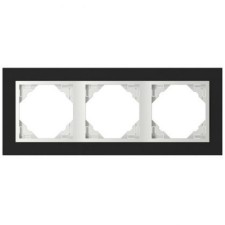 Marco 3 elementos Efapel 90930 TEG Logus 90 cristal negro hielo