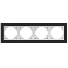 Marco 4 elementos Efapel 90940 TEG Logus 90 cristal negro hielo