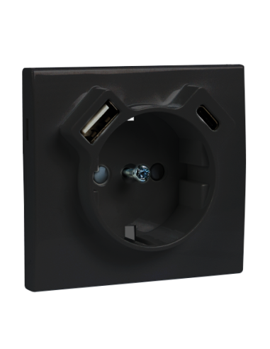 Tapa Schuko Usb 90630TPM Efapel Logus 90