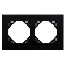 Marco 2 elementos Efapel 90920 trr animato negro mate