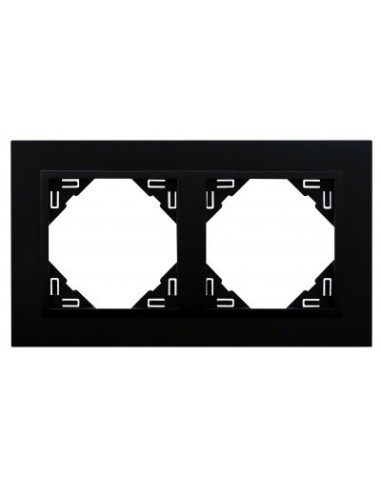 Marco 2 elementos Efapel 90920 trr animato negro mate