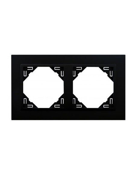 Marco 2 elementos Efapel 90920 trr animato negro mate