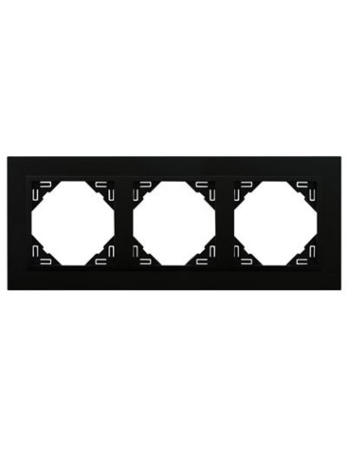 Marco 3 elementos Efapel 90930 trr animato negro mate