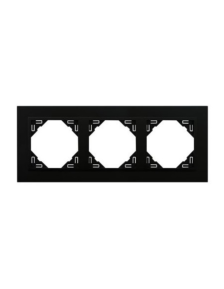 Marco 3 elementos Efapel 90930 trr animato negro mate
