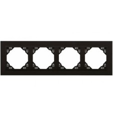 Marco 4 elementos Efapel 90940 trr animato negro mate