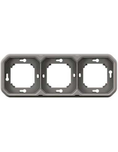 Marco Legrand Plexo 3 elementos 069687L empotrar gris