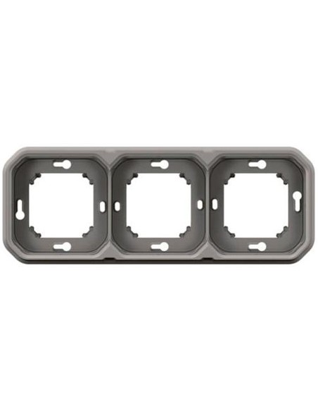 Marco Legrand Plexo 3 elementos 069687L empotrar gris