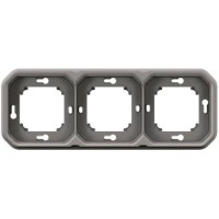 Marco Legrand Plexo 3 elementos 069687L empotrar gris