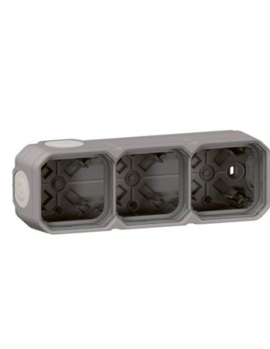 Marco Legrand Plexo 069680L superficie 3 elementos gris