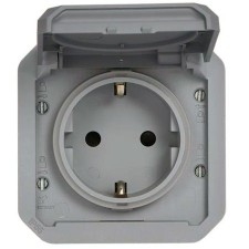 Base corriente Schuko Legrand Plexo 069571L gris
