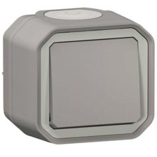 Conmutador superficie Plexo Legrand Plexo 069711L 10A gris