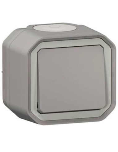 Conmutador superficie Plexo Legrand Plexo 069711L 10A gris