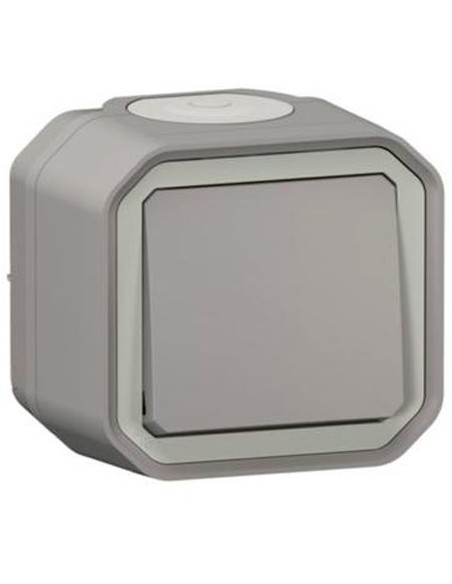 Conmutador superficie Plexo Legrand Plexo 069711L 10A gris