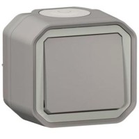 Conmutador superficie Plexo Legrand Plexo 069711L 10A gris