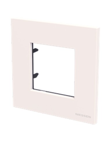 OFERTA! Niessen Zenit N2271 BL Marco 1 elemento 2 módulos blanco efecto flotante
