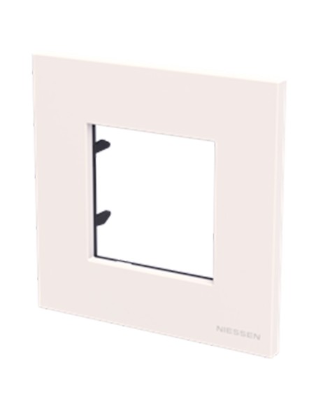 OFERTA! Niessen Zenit N2271 BL Marco 1 elemento 2 módulos blanco efecto flotante