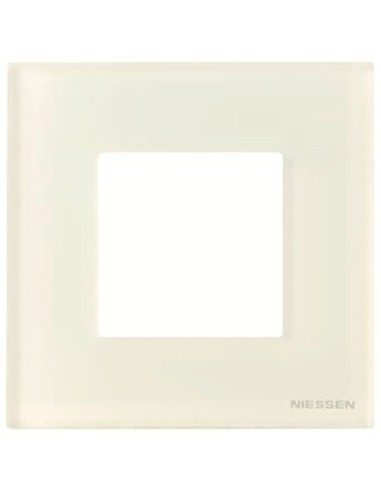 Niessen Zenit N2271 CB Marco 1 elemento 2 módulos cristal blanco efecto flotante