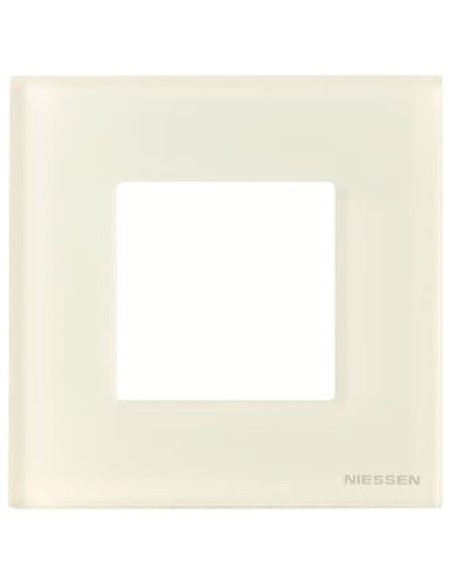 Niessen Zenit N2271 CB Marco 1 elemento 2 módulos cristal blanco efecto flotante