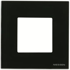 Niessen Zenit N2271 CN Marco 1 elemento 2 módulos cristal negro efecto flotante
