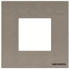 Niessen Zenit N2271 OX Marco 1 elemento 2 módulos acero inoxidable efecto flotante