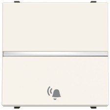 Pulsador grabado campana Niessen Zenit N2204 BL modulo ancho blanco