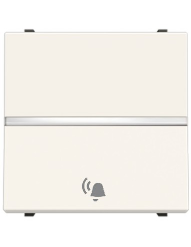 Pulsador grabado campana Niessen Zenit N2204 BL modulo ancho blanco