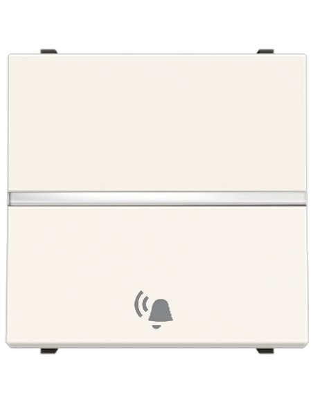 Pulsador grabado campana Niessen Zenit N2204 BL modulo ancho blanco