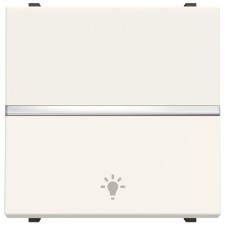 OFERTA! Pulsador grabado luz Niessen Zenit N2204.2 BL modulo ancho blanco