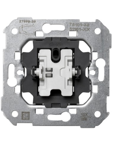 Interruptor unipolar Simon 75101-39 10AX con embornamiento rápido
