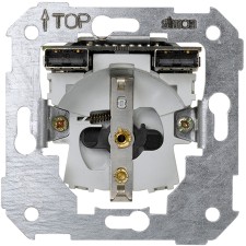 Enchufe Simon 7501432-039 con doble cargador USB 2.1A