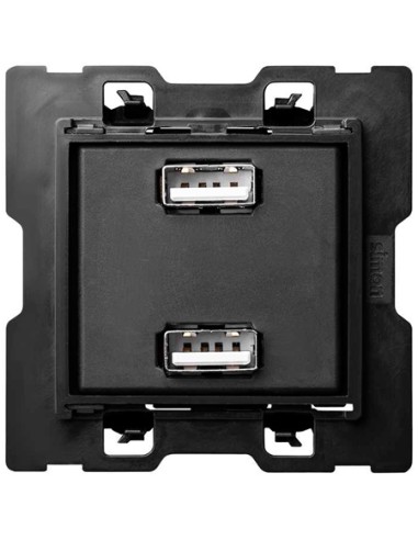 SIMON 10000381-039 Cargador USB doble 5V DC 2,1A 230V tornillo SIMON 100