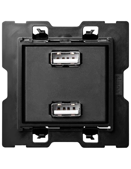 SIMON 10000381-039 Cargador USB doble 5V DC 2,1A 230V tornillo SIMON 100