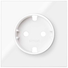 SIMON 10000041-130 Tapa para base enchufe schuko blanco brillante SIMON 100