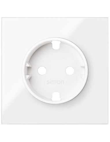 SIMON 10000041-130 Tapa para base enchufe schuko blanco brillante SIMON 100