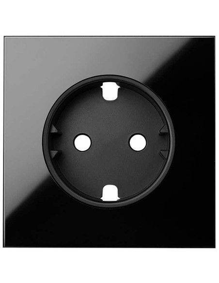 SIMON 10000041-138 Tapa para base enchufe schuko negro brillante SIMON 100