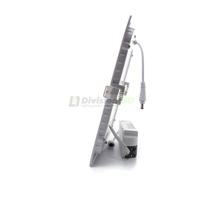 Slim Downlight LED cuadrado blanco 20W -¡imagen en 360°! -DivisionLED