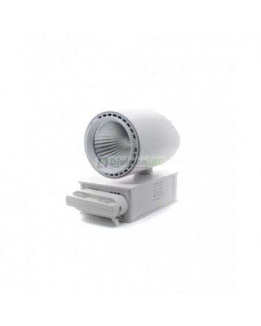 Foco de carril 35W monofásico blanco -¡imagen en 360°! - DivisionLED