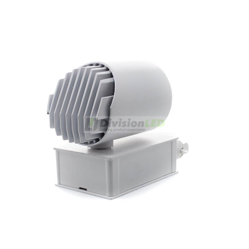 Foco de carril 35W monofásico blanco -¡imagen en 360°! - DivisionLED